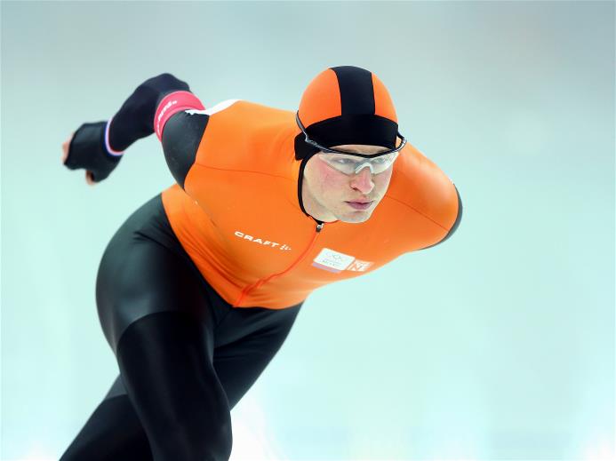 Конькобежец Свен Крамер установил первый Олимпийский рекорд на Играх в Сочи