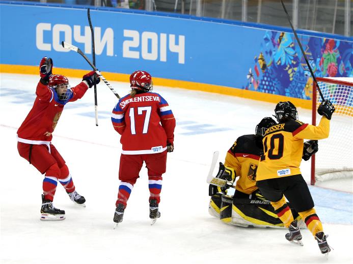Женская сборная России по хоккею победила команду Германии