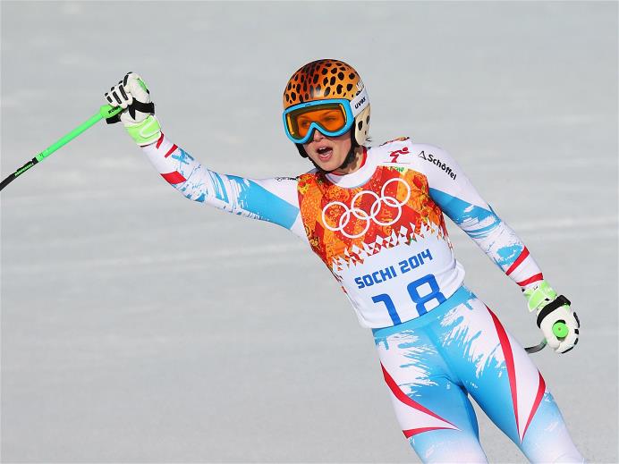 Австрийская лыжница Анна Феннингер взяла Олимпийское золото в супер-гиганте среди женщин