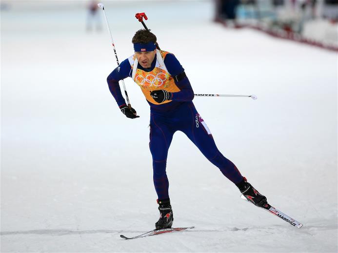 Норвежский биатлонист Уле Эйнар Бьерндален завоевал 13 рекордную олимпийскую медаль
